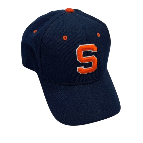 Zephyr Syracuse Orange Football Fitted Hat 7 1/4 Blue Wool Blend University - Picture 1 of 11